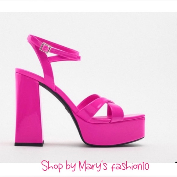 ZARA ~ STRAPPY CHUNKY PLATFORM
HEELED SANDALS (NWT) Bloggers Favorite. - Picture 6 of 11